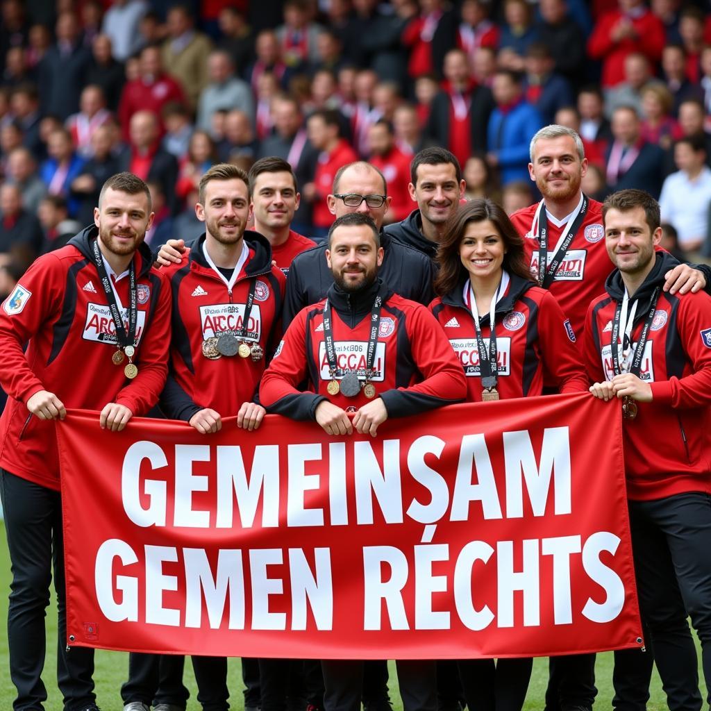 Arcadi Leverkusen Köln gegen Rechts+: Fans zeigen Solidarität