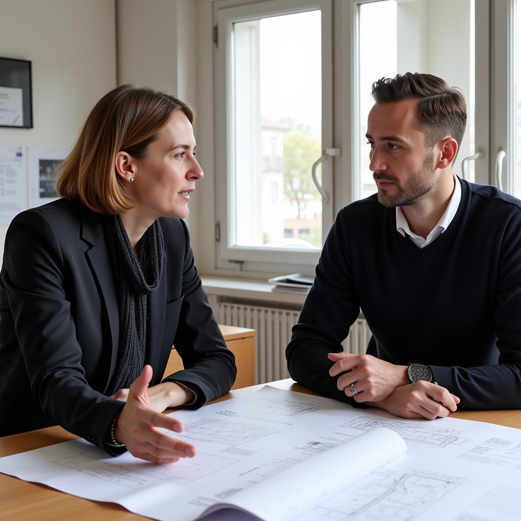 Architekt Buntenbach Leverkusen im Kundengespräch