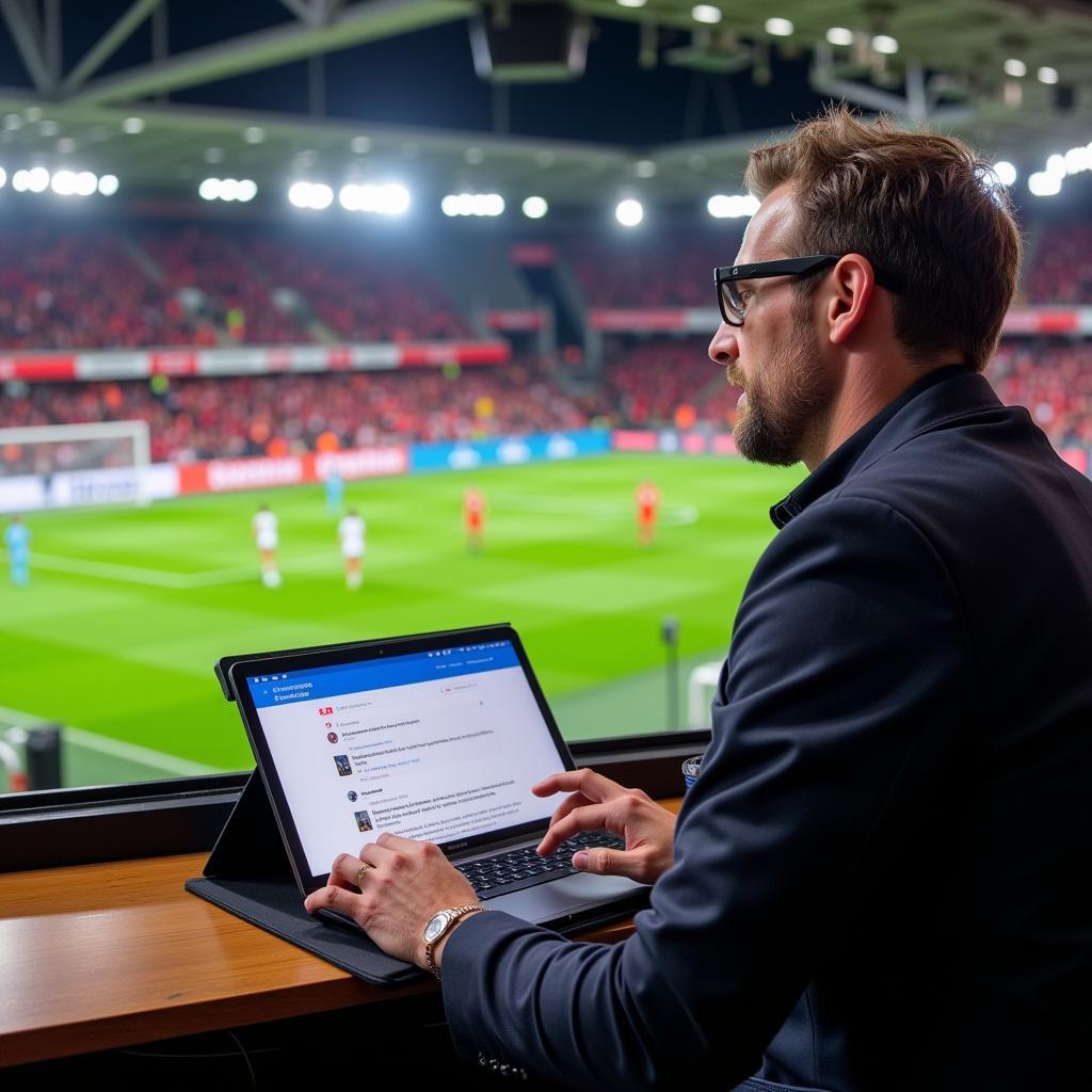 ARD Kommentatoren und Social Media Integration bei Leverkusen - Stuttgart Spiel