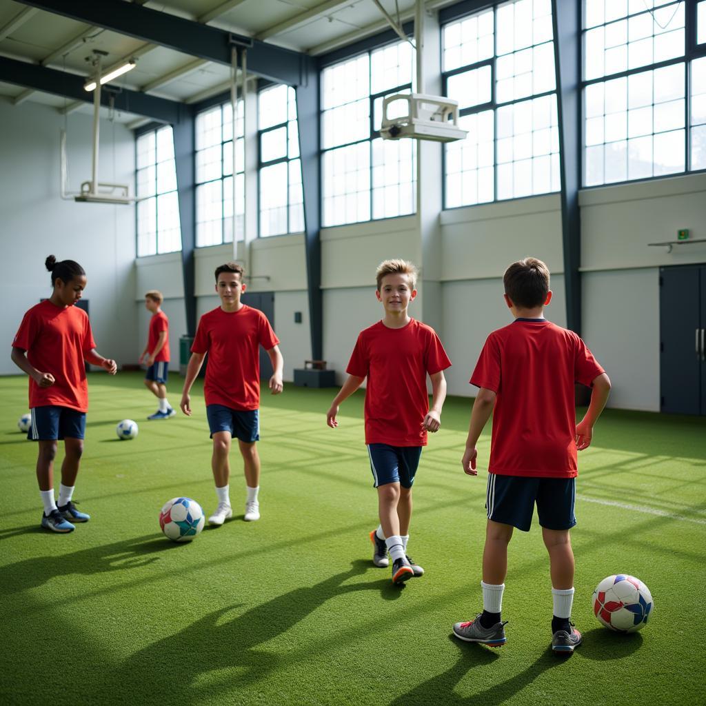 Ard Leverkusen Jugendspieler im Training