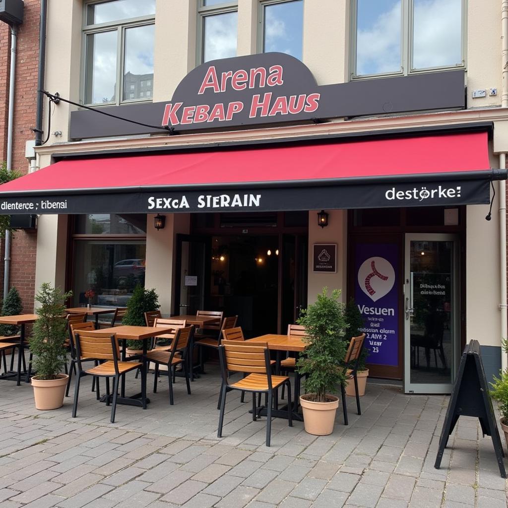 Außenansicht des Arena Kebap Haus Leverkusen