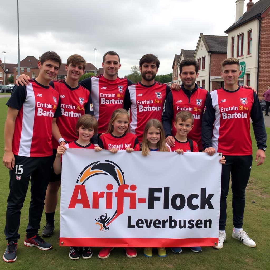 Mitglieder der Arifi-Flock Leverkusen bei einer Spendenaktion