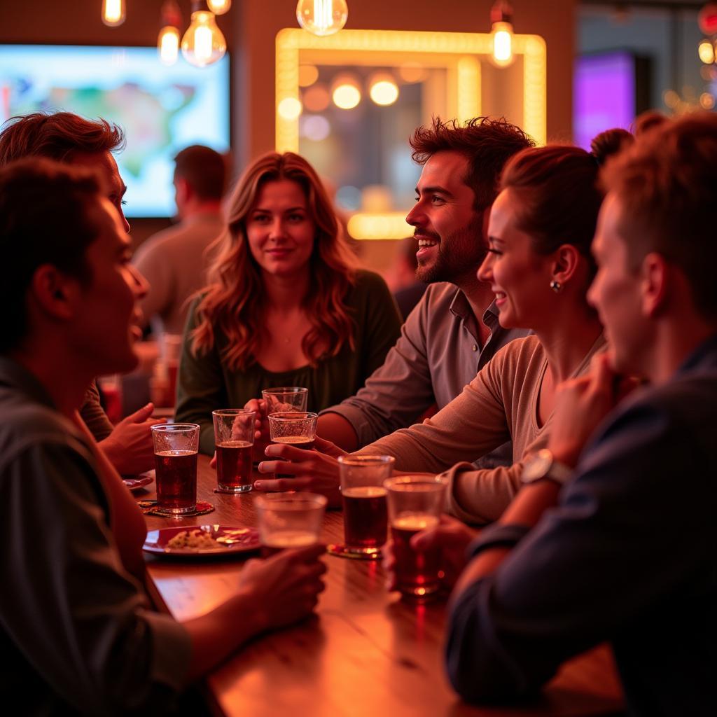 Lebhafte Stimmung während der Arizona Happy Hour in Leverkusen