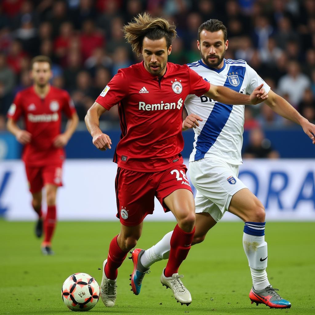 Arminia Bielefeld gegen Bayer Leverkusen Spielszene