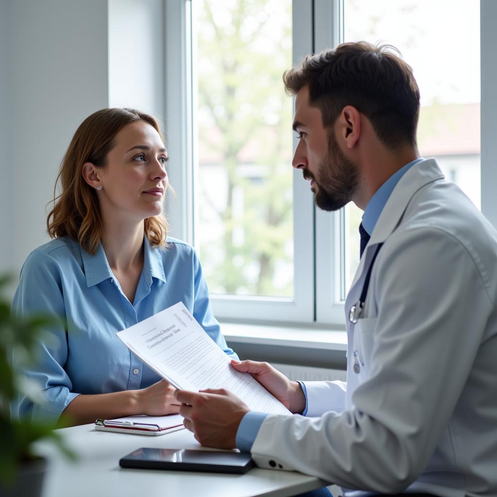 Arzt-Patienten-Gespräch in Leverkusen