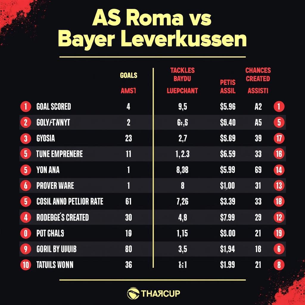 AS Rom gegen Bayer Leverkusen: Spielerstatistik