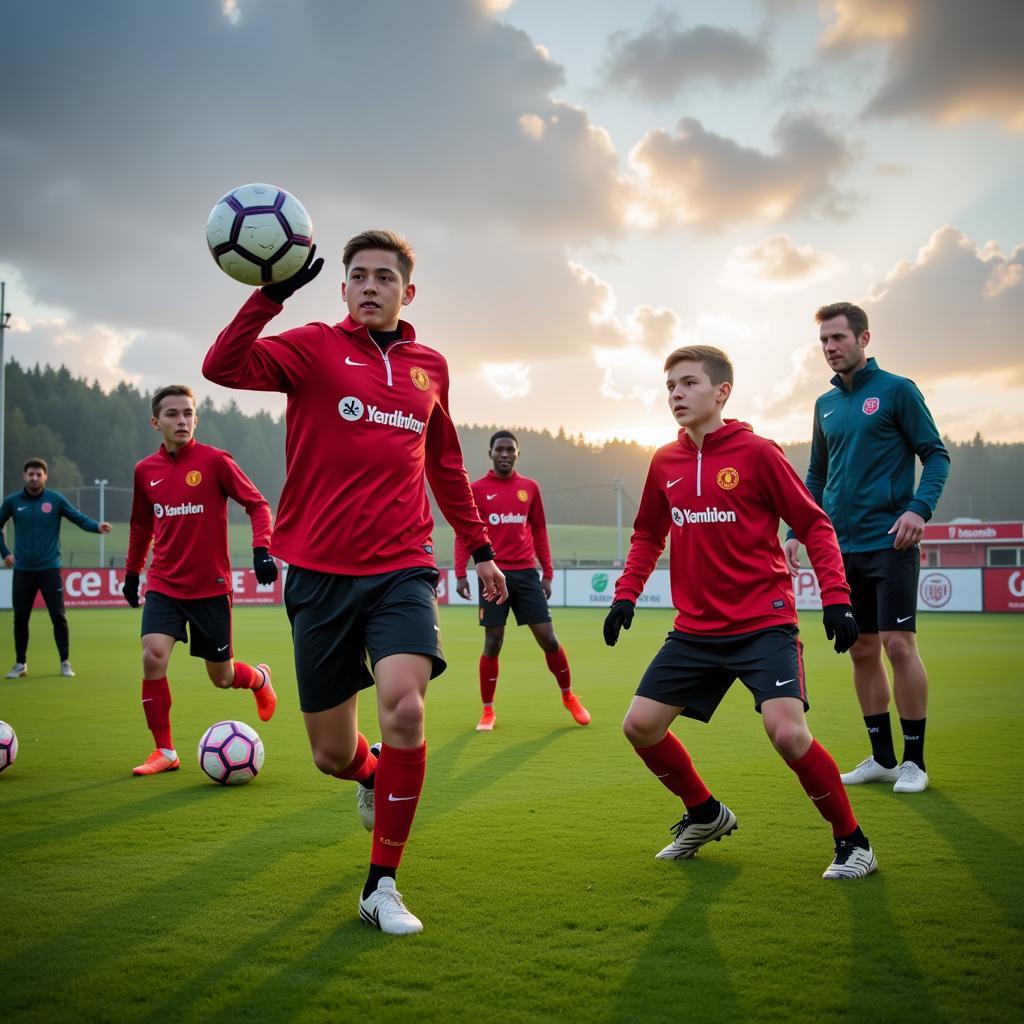 ASL Leverkusen Jugendmannschaft beim Training