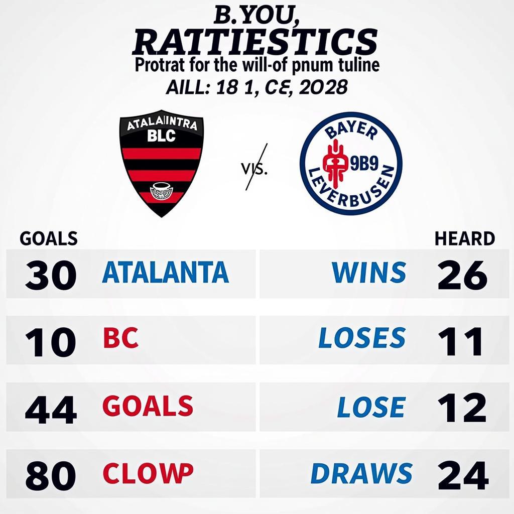 Statistiken und Fakten zum Spiel Atalanta BC vs Bayer Leverkusen