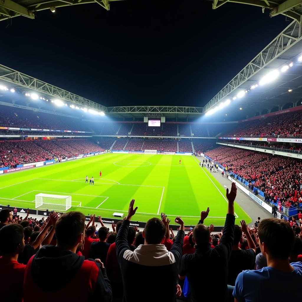 Atalanta Bergamo gegen Bayer Leverkusen im Stadion