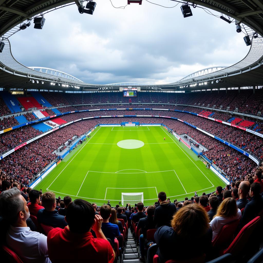 Atalanta Leverkusen Fans im Stadion