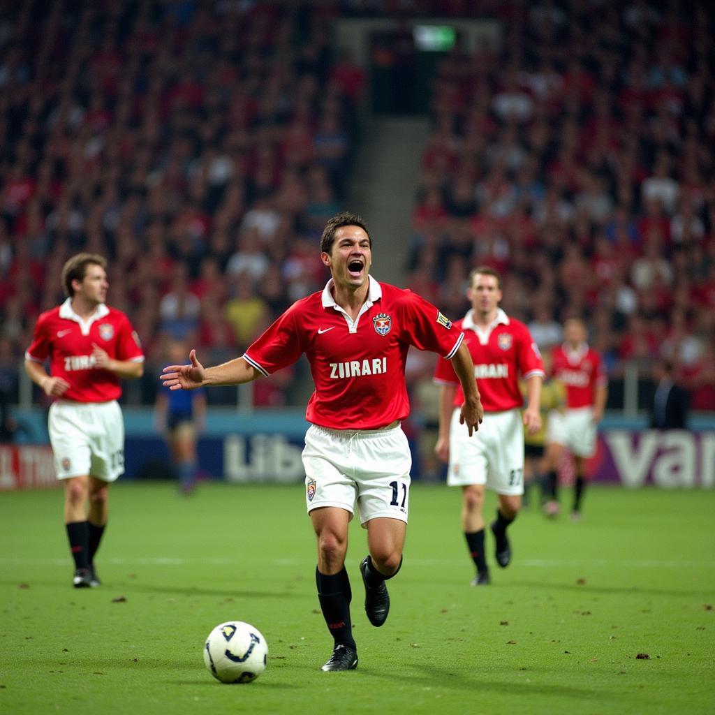 Atletico Leverkusen im Champions League Finale 2002