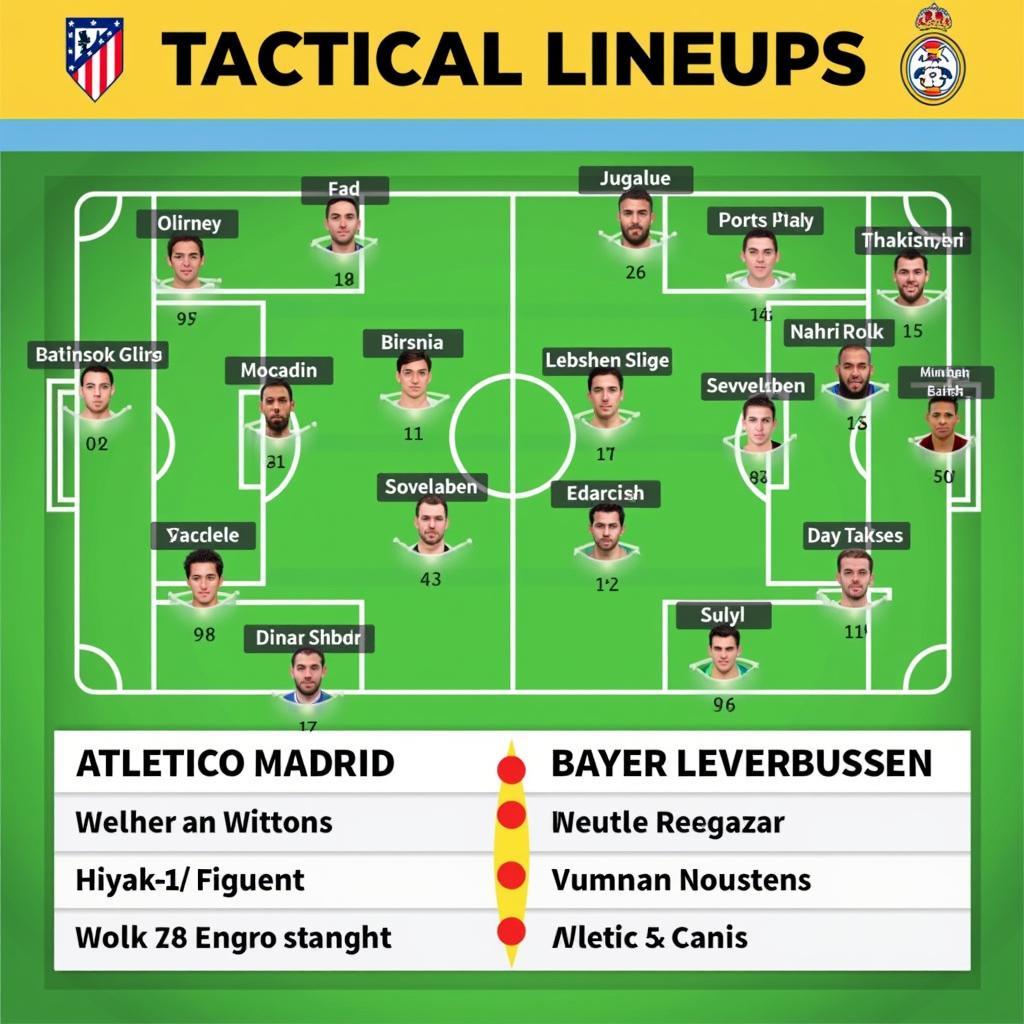 Aufstellungen: Atlético Madrid gegen Bayer Leverkusen