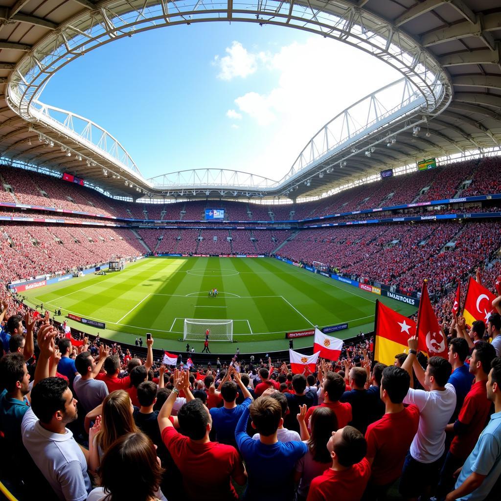 Die einzigartige Atmosphäre im A2 Block des Bayer Leverkusen Stadions