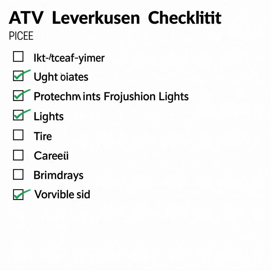 ATU Leverkusen TÜV Checkliste