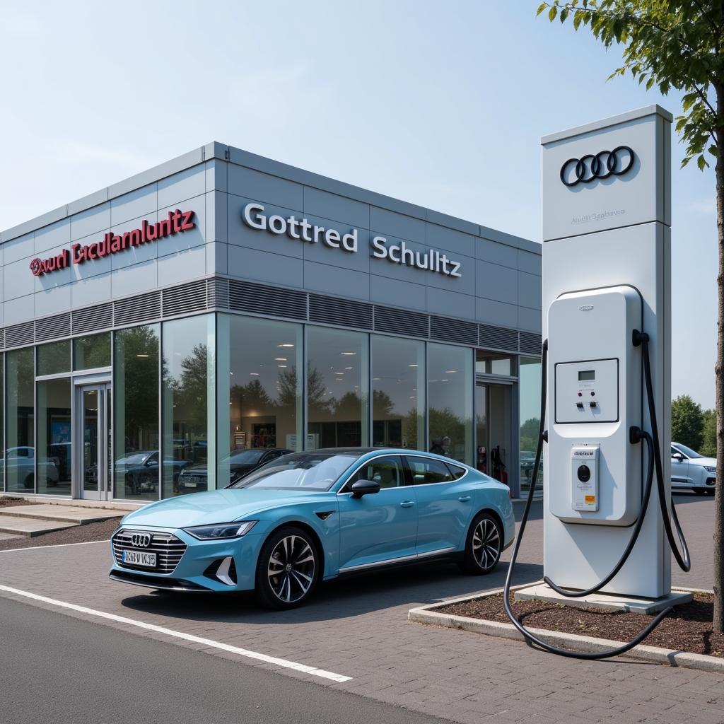 Elektro-Ladestation bei Audi Gottfried Schultz in Leverkusen