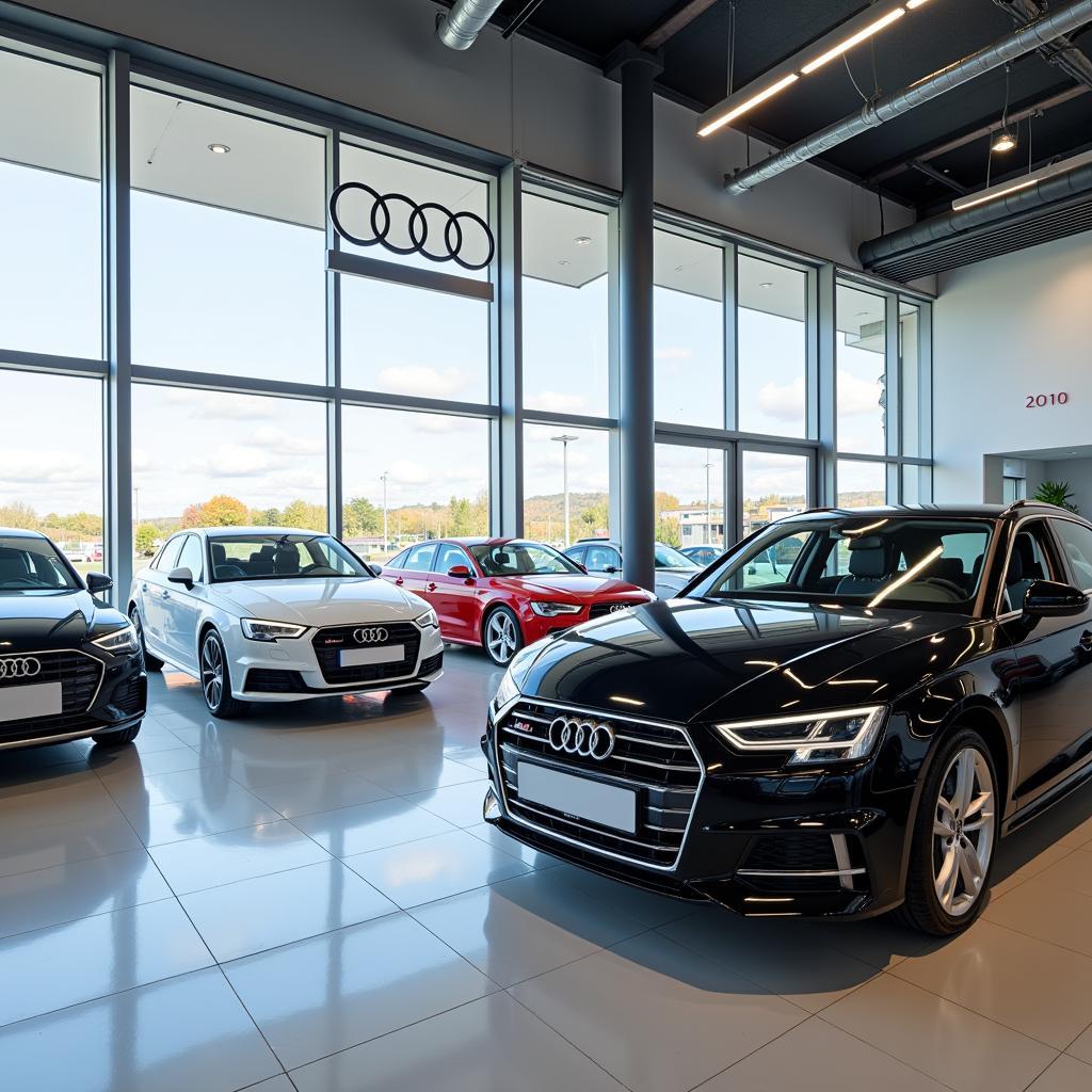 Moderner Showroom von Audi Gottfried Schultz in Leverkusen