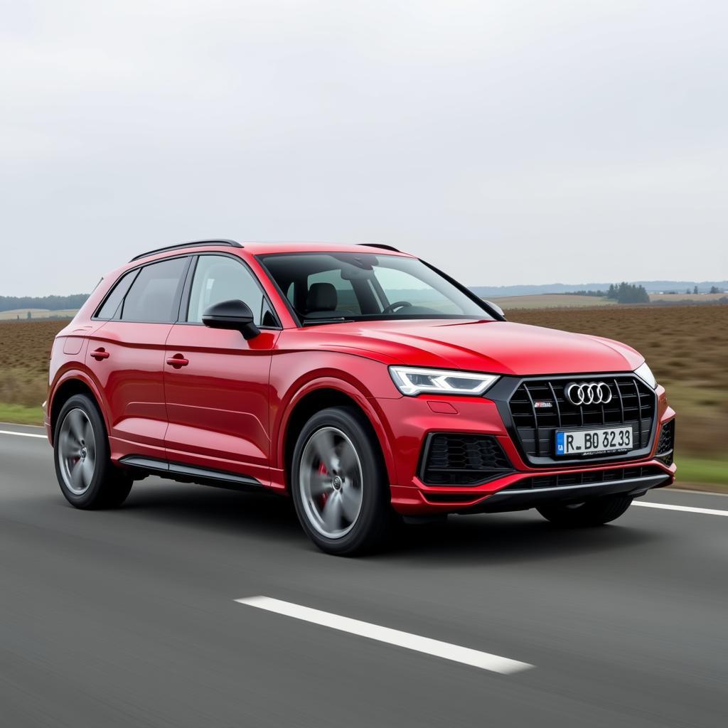 Audi SQ5 auf der Autobahn bei Leverkusen