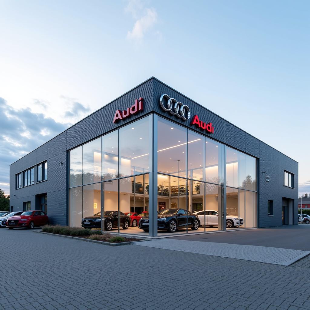 Moderner Audi Showroom in Leverkusen