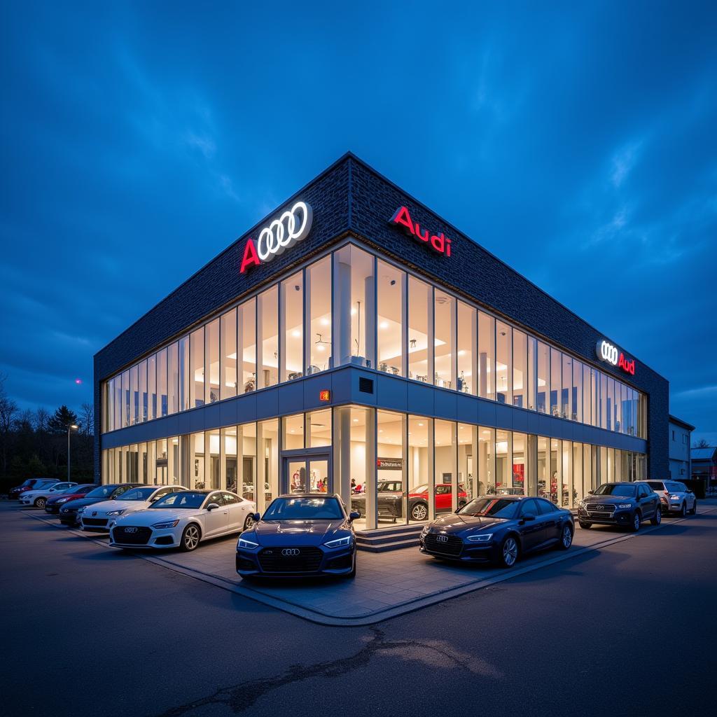 Modernes Audi Zentrum Leverkusen Gebäude