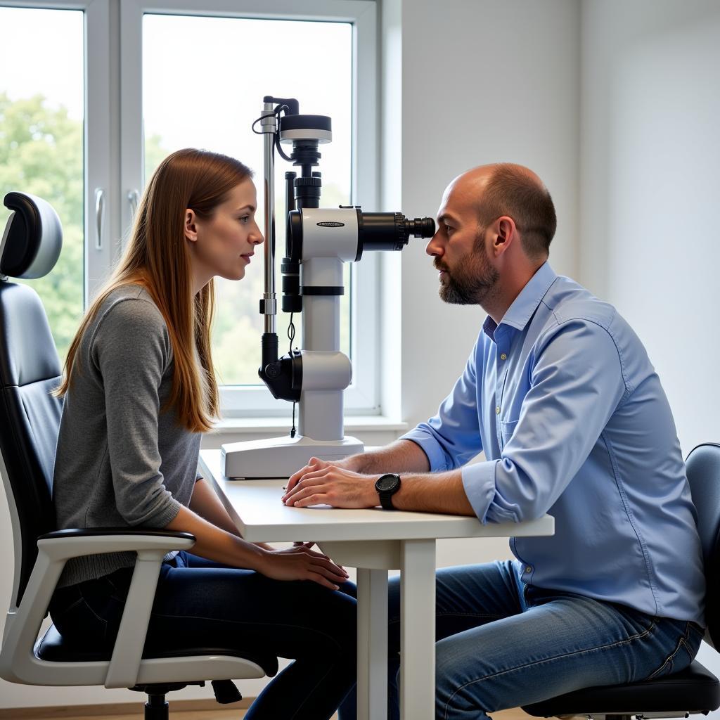 Augenuntersuchung beim Augenarzt Huck in Leverkusen