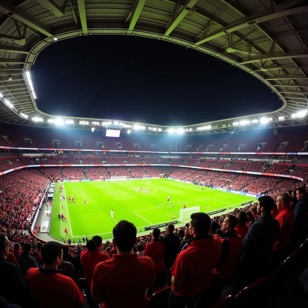 Fans beim Spiel Augsburg gegen Leverkusen 2016