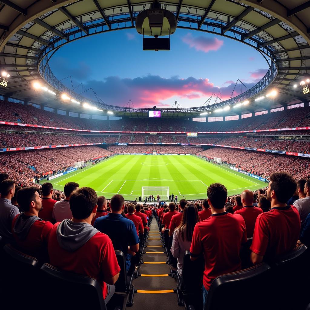 Fans von Augsburg und Leverkusen im Stadion