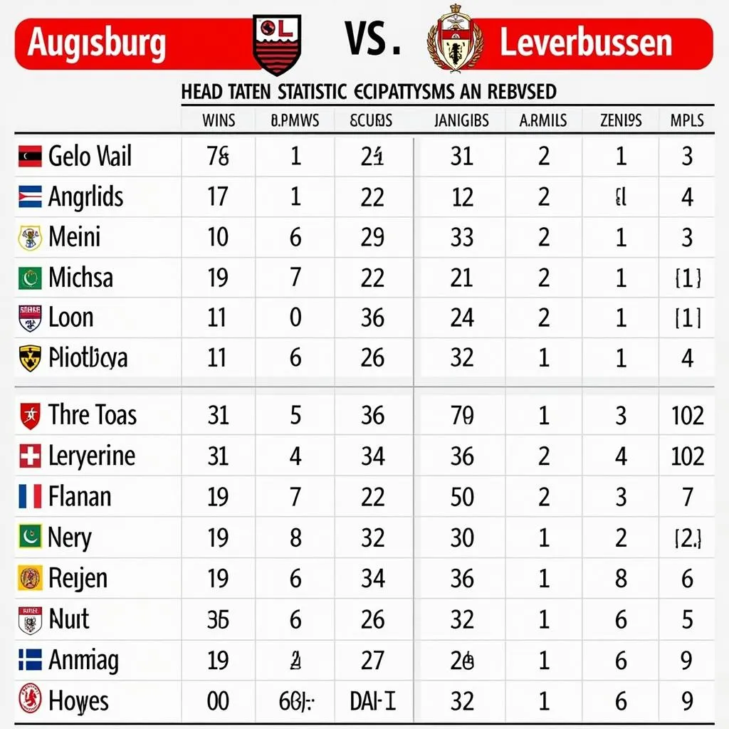 Augsburg gegen Leverkusen Kopf-an-Kopf