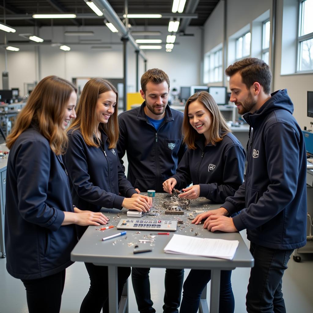 Junge Menschen bei der Ausbildung bei Leverkusen Böttcher