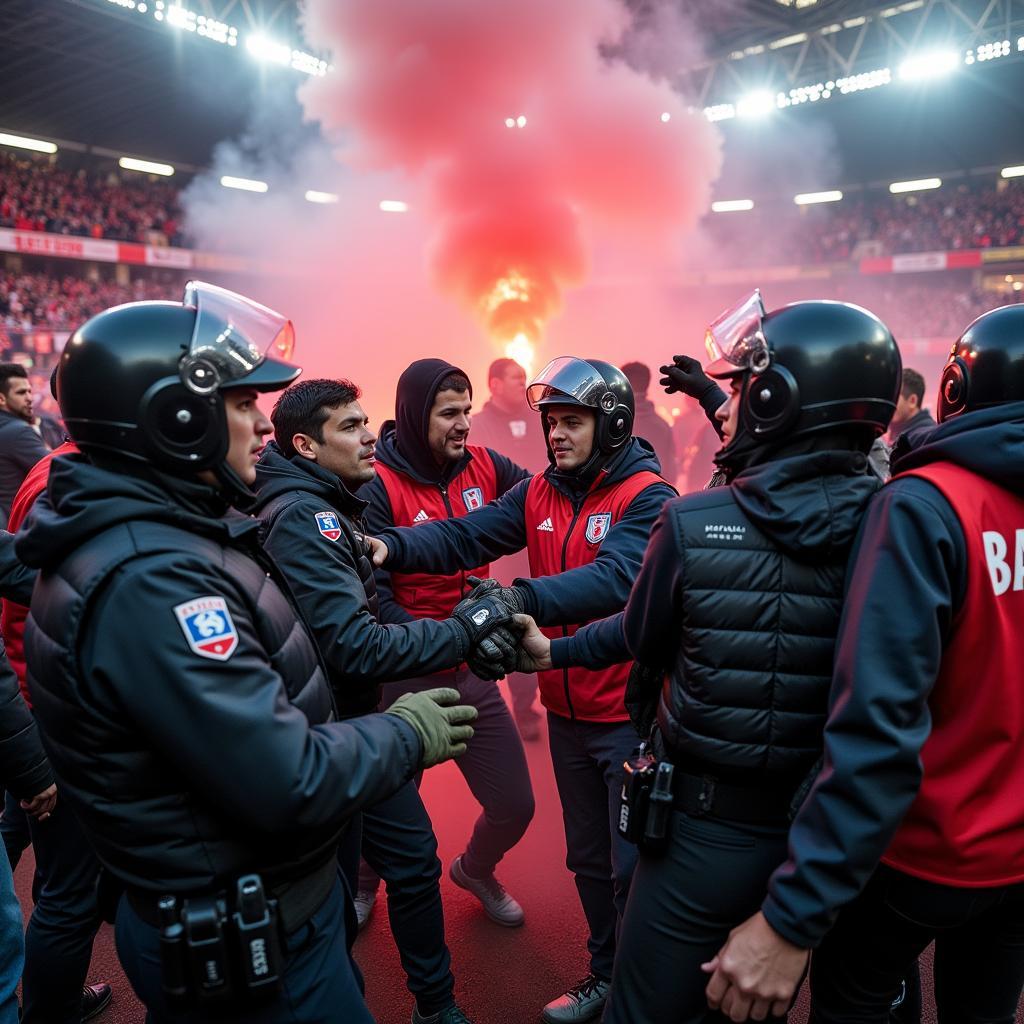 Ausschreitungen beim Rheinderby zwischen Köln und Leverkusen