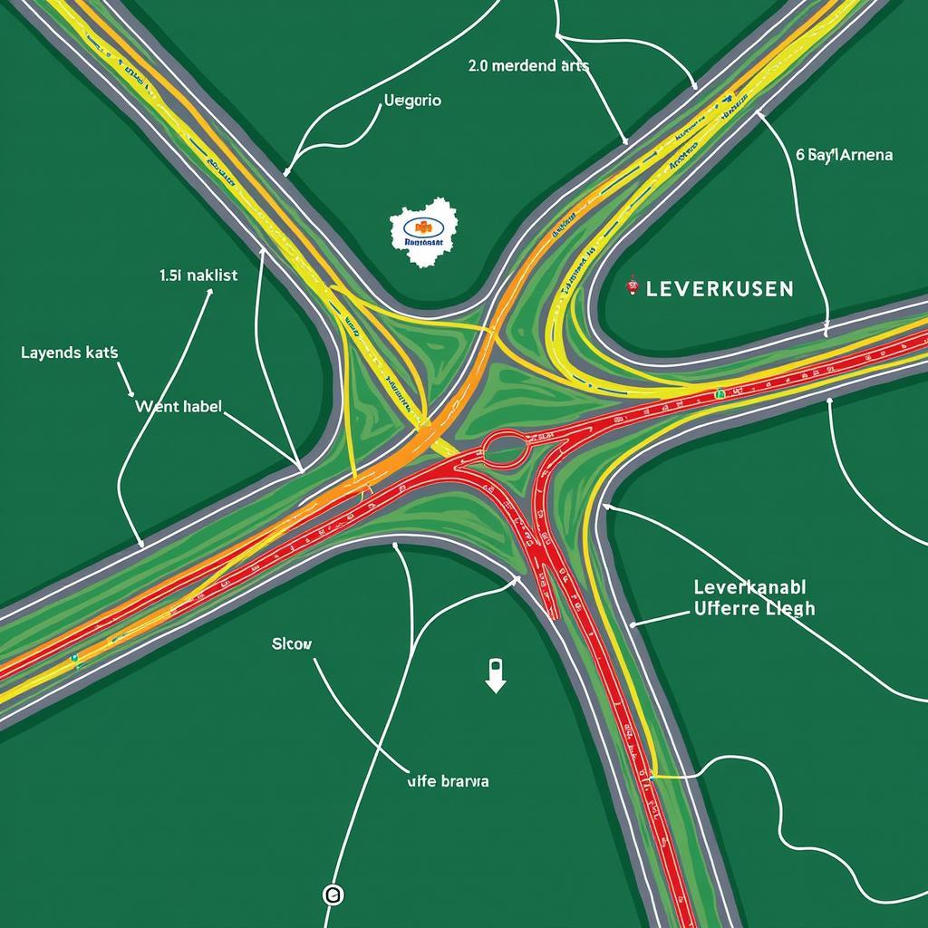 Verkehrslage auf der Autobahn Richtung Leverkusen