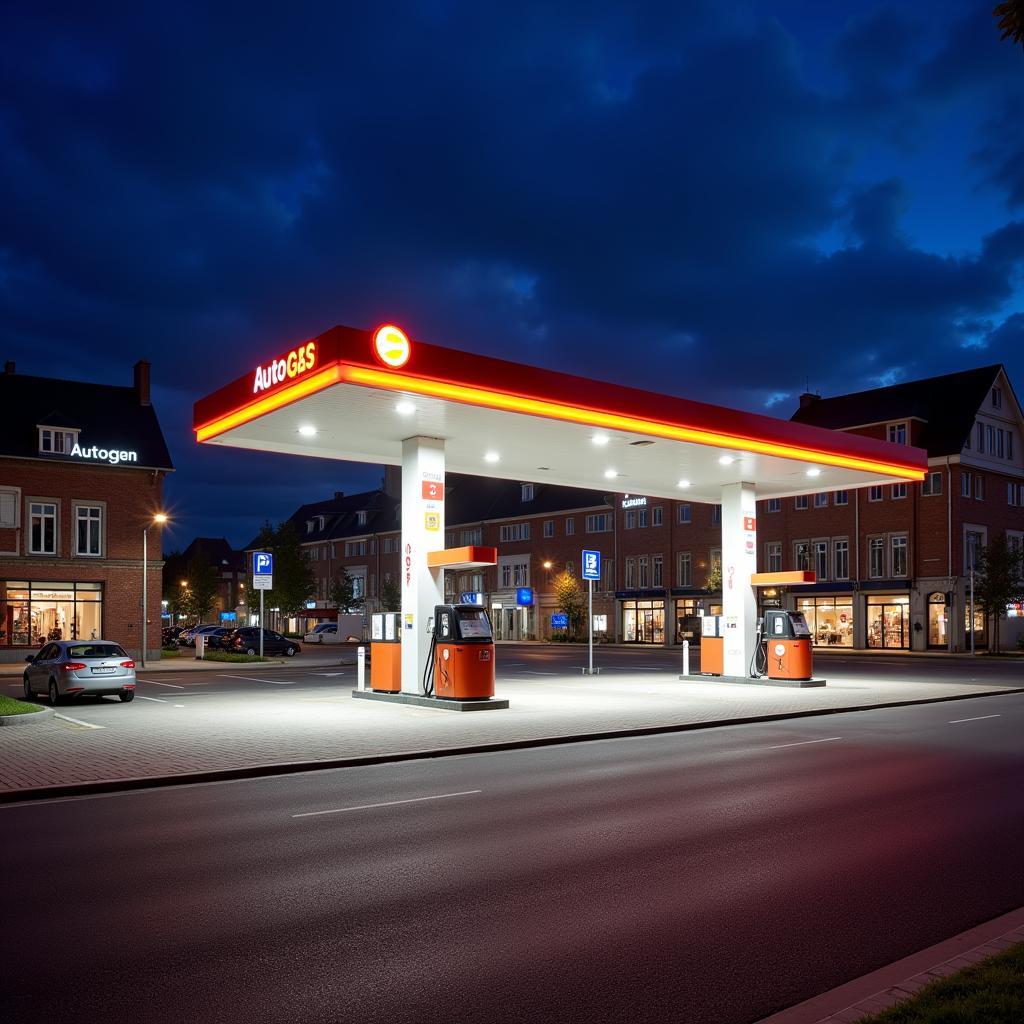 Autogas Tankstelle an der Quettinger Straße in Leverkusen