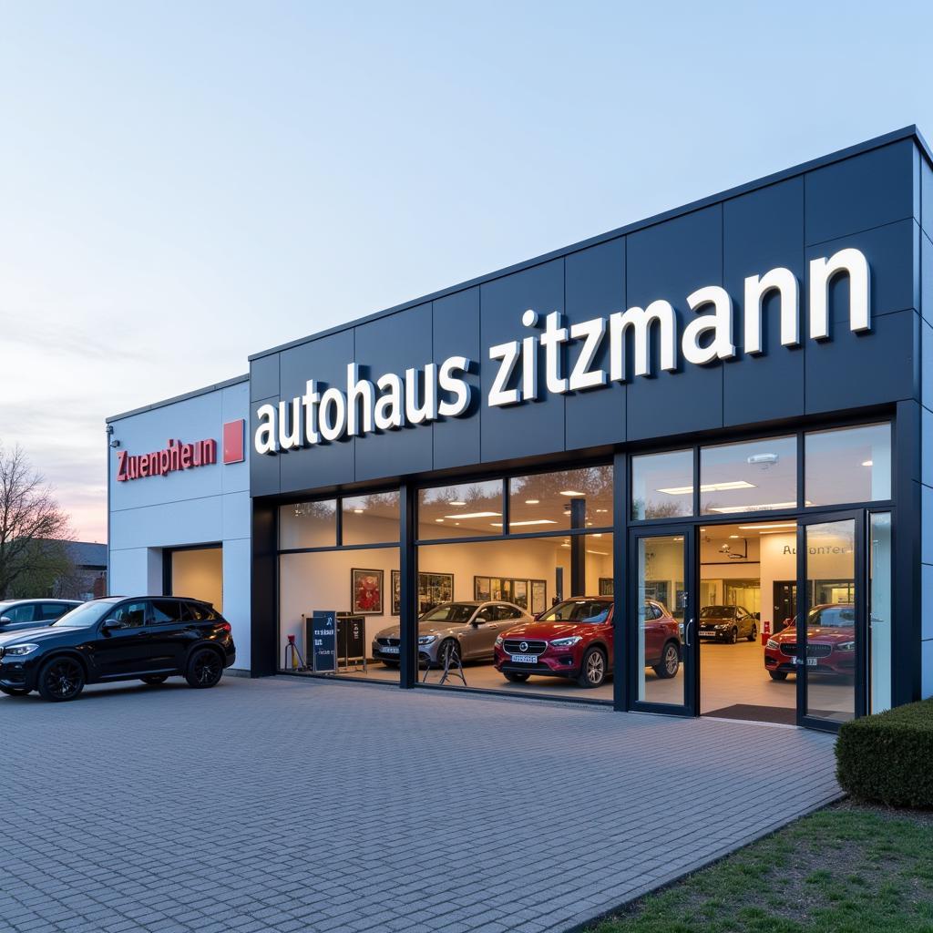 Aussenansicht des Autohauses Zitzmann in Leverkusen