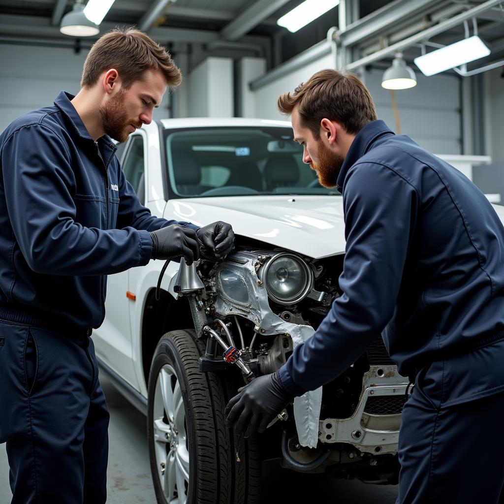 Unfallinstandsetzung in der Autolackiererei Leverkusen Fixheide