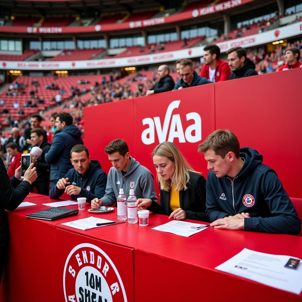 avea gmbh & co. kg bei einem Spiel von Bayer 04 Leverkusen