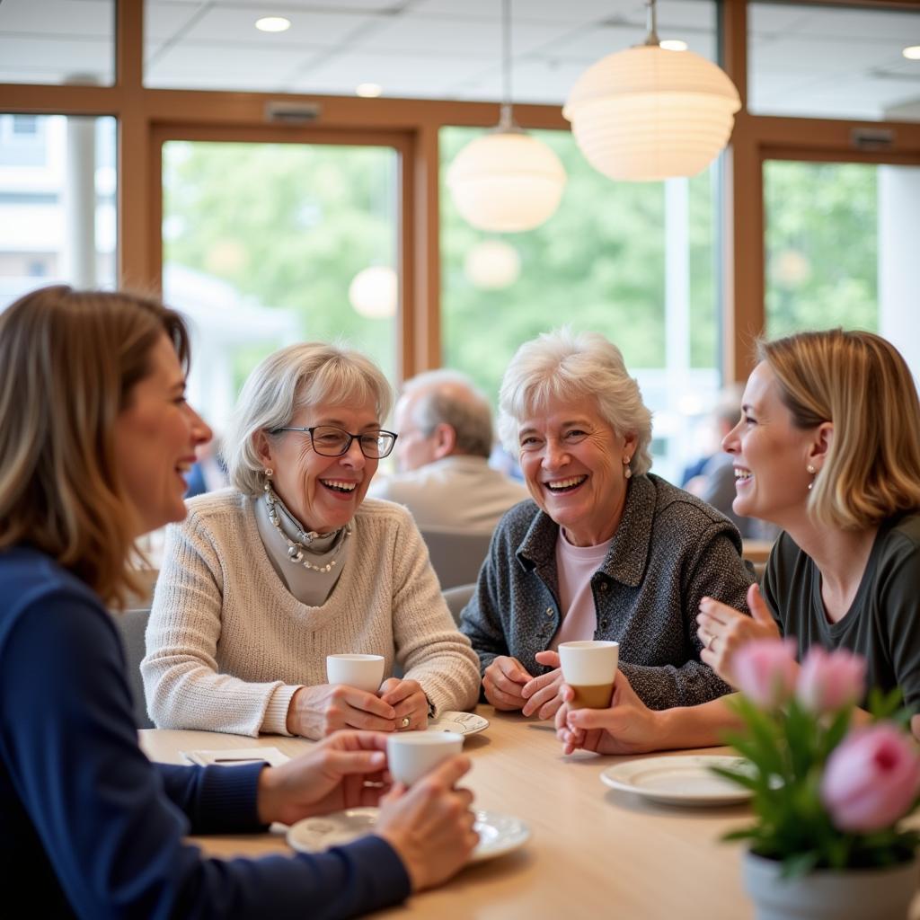 AWO Altenheim Leverkusen Rheindorf Bewohner bei einer Gemeinschaftsaktivität