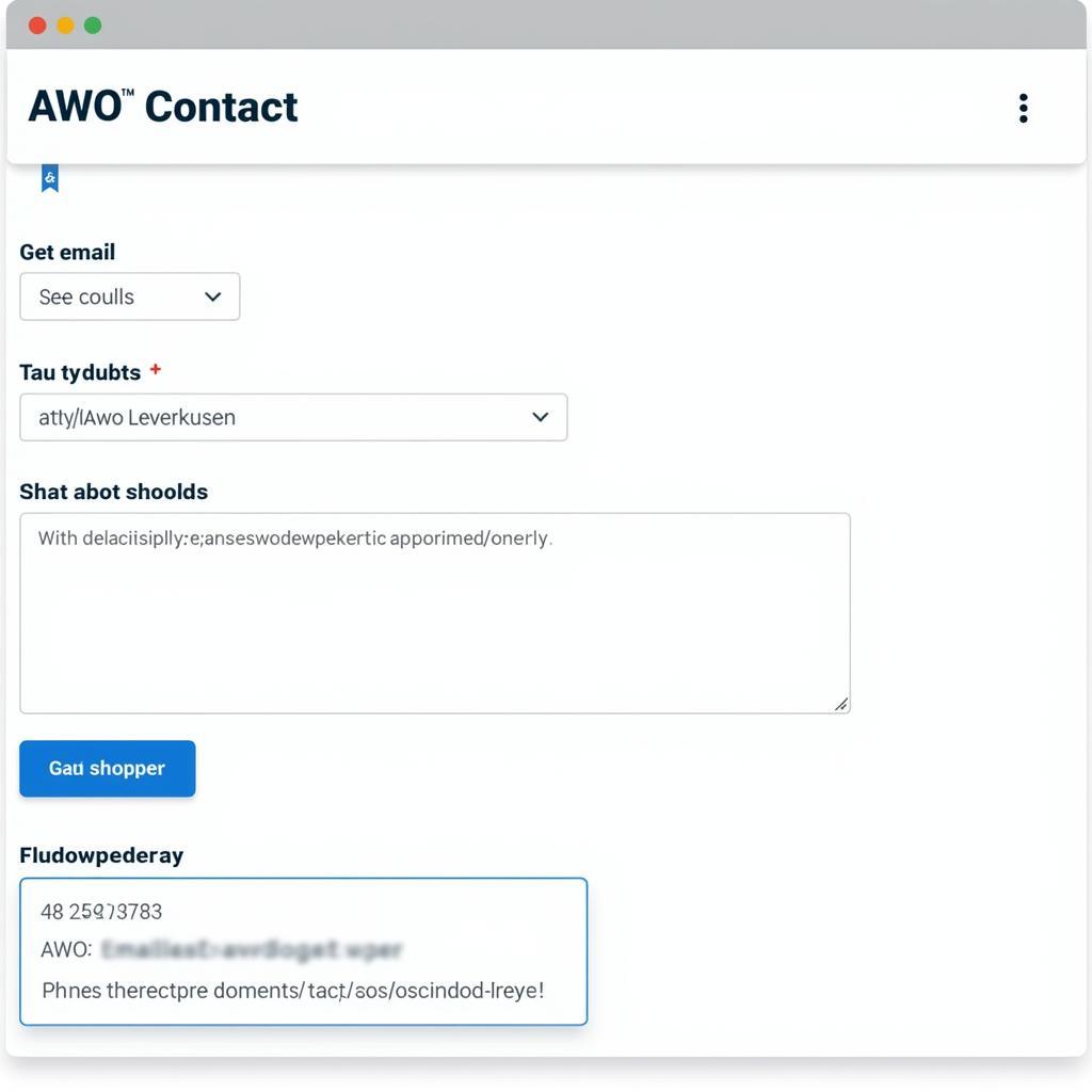 AWO Leverkusen Kontaktinformationen auf der Website