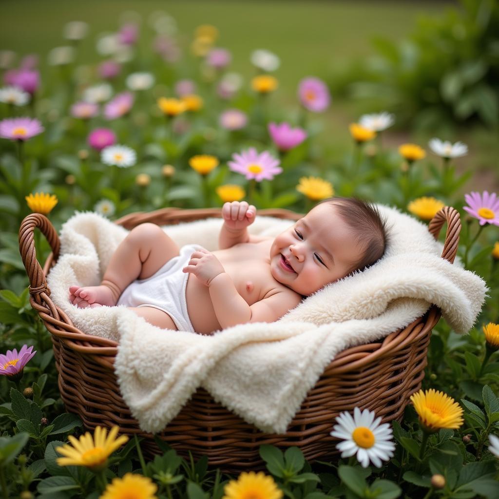 Baby Fotoshooting im Freien in Leverkusen