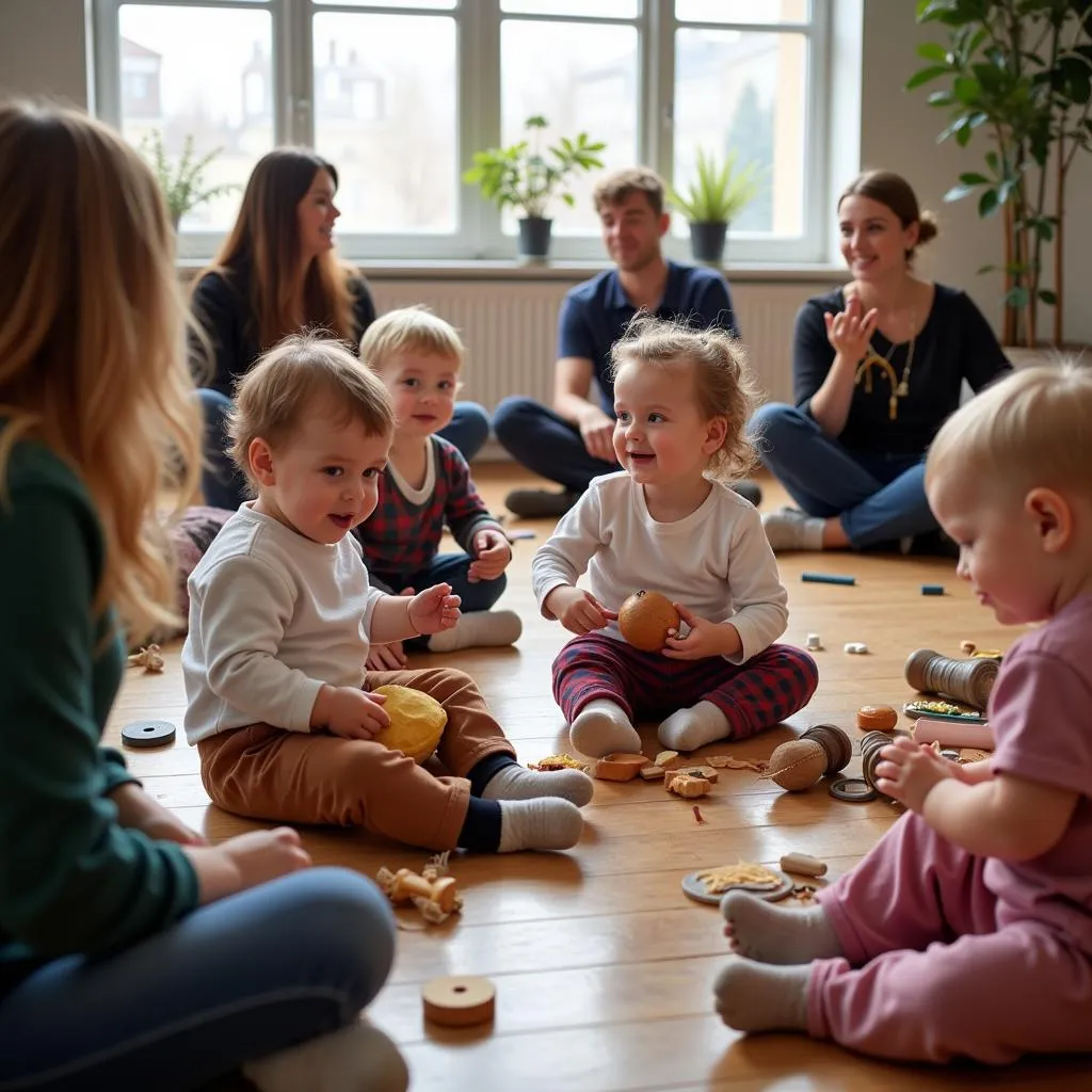 Babys und Kleinkinder in Leverkusen entdecken die Musik