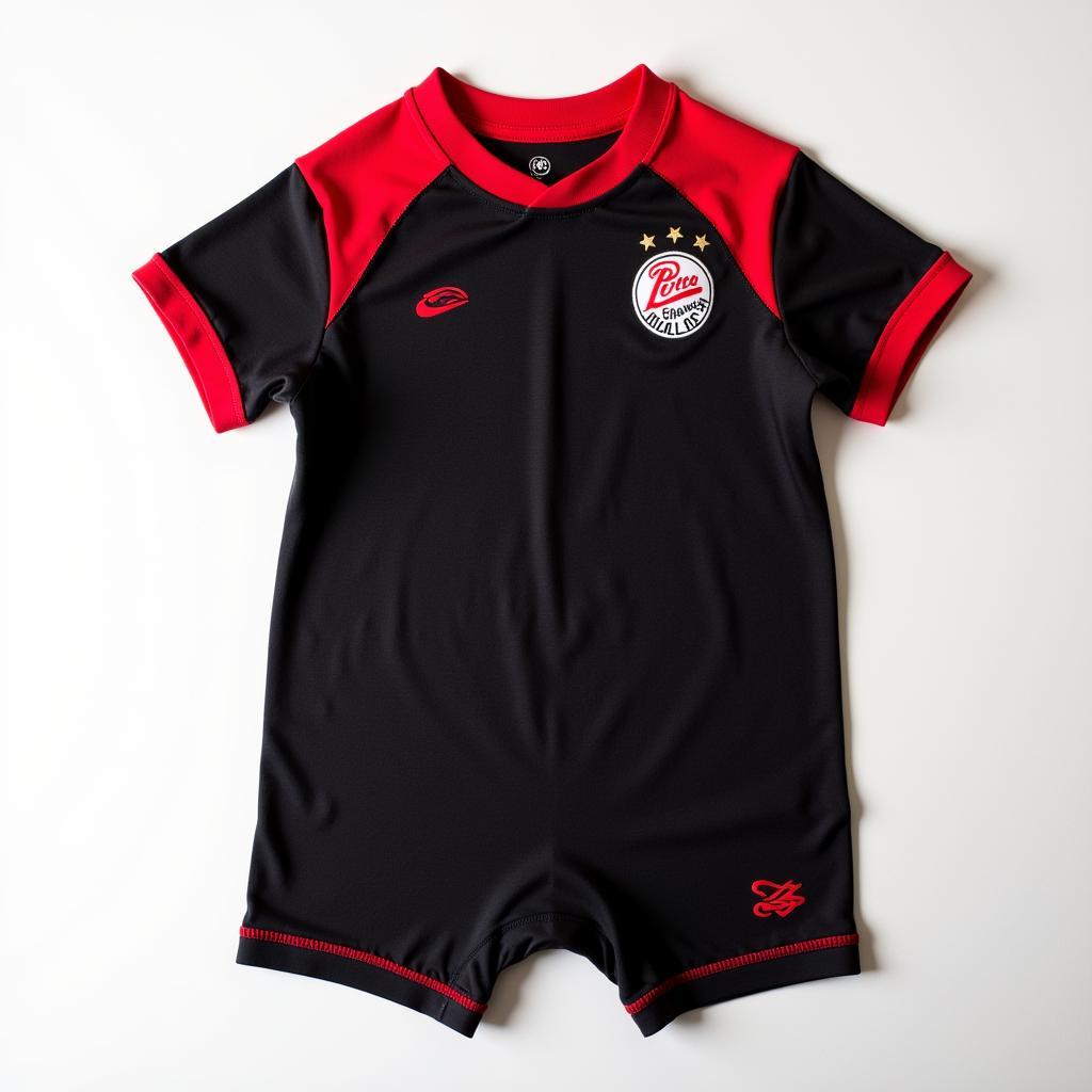 Bayer Leverkusen Baby Strampler in Schwarz und Rot