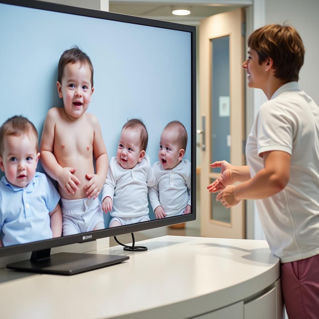 Bayer 04 Leverkusen und die Babygalerie im Klinikum Leverkusen