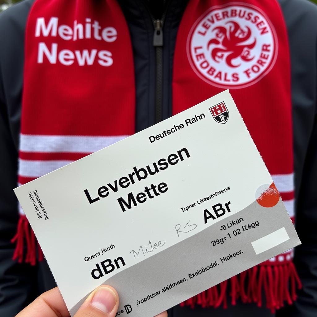 Ein Bahnticket nach Leverkusen für ein Spiel der Werkself