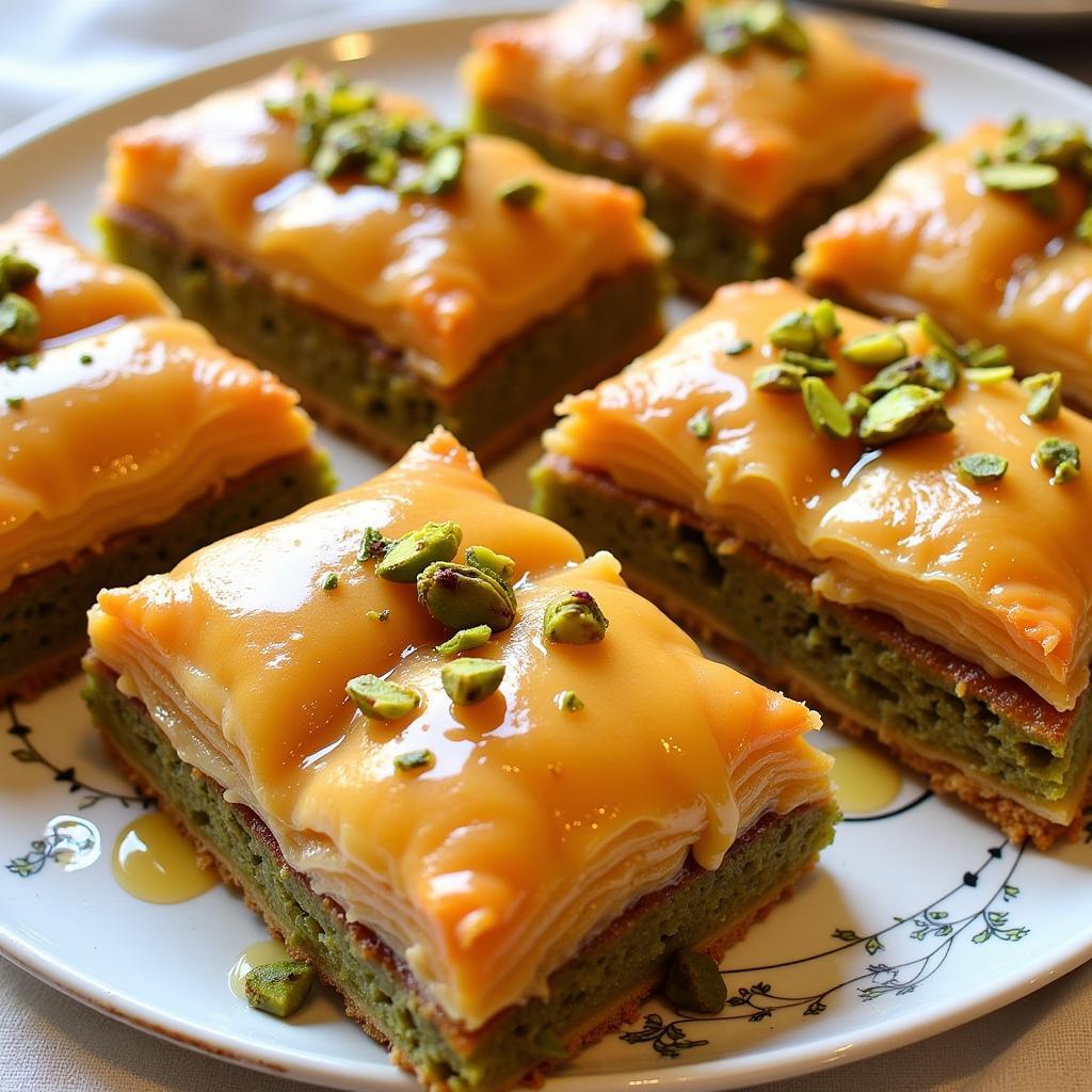 Baklava mit Pistazien und Honig