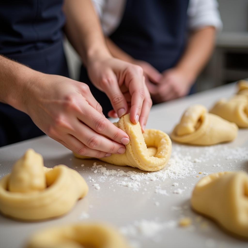 Bäcker am Werk in der Balkan Backerei Mili Leverkusen