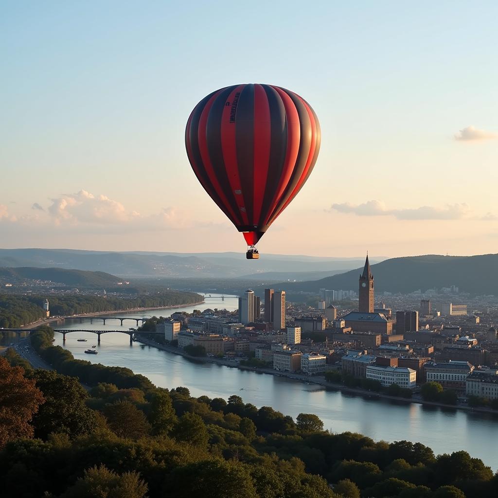 Ballonfahrt über Leverkusen Panorama