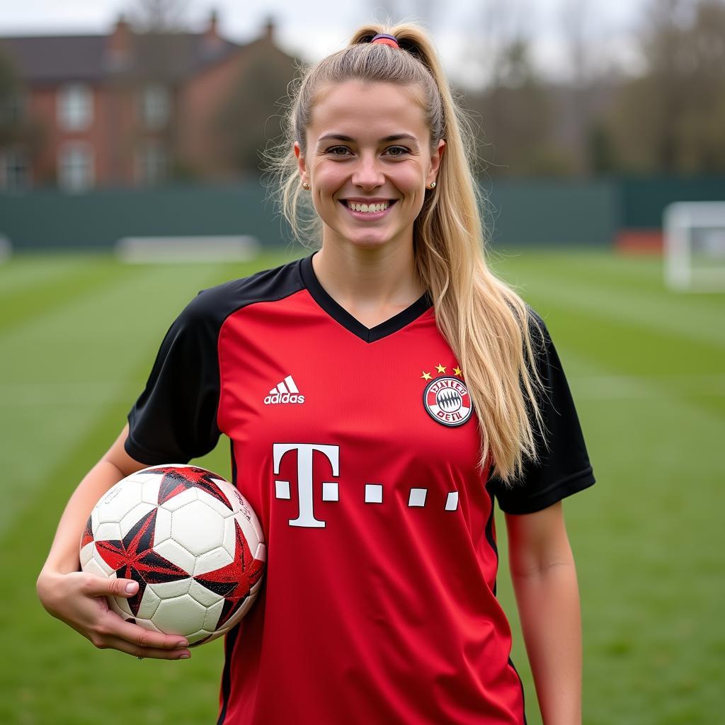 Barbara Michalowska im Trikot von Bayer Leverkusen