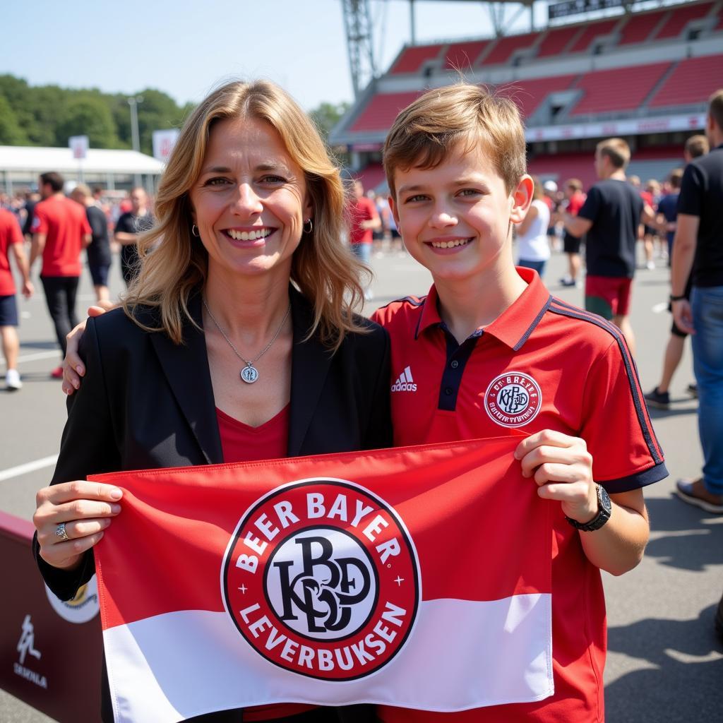 Barbara Reger mit jungem Fan