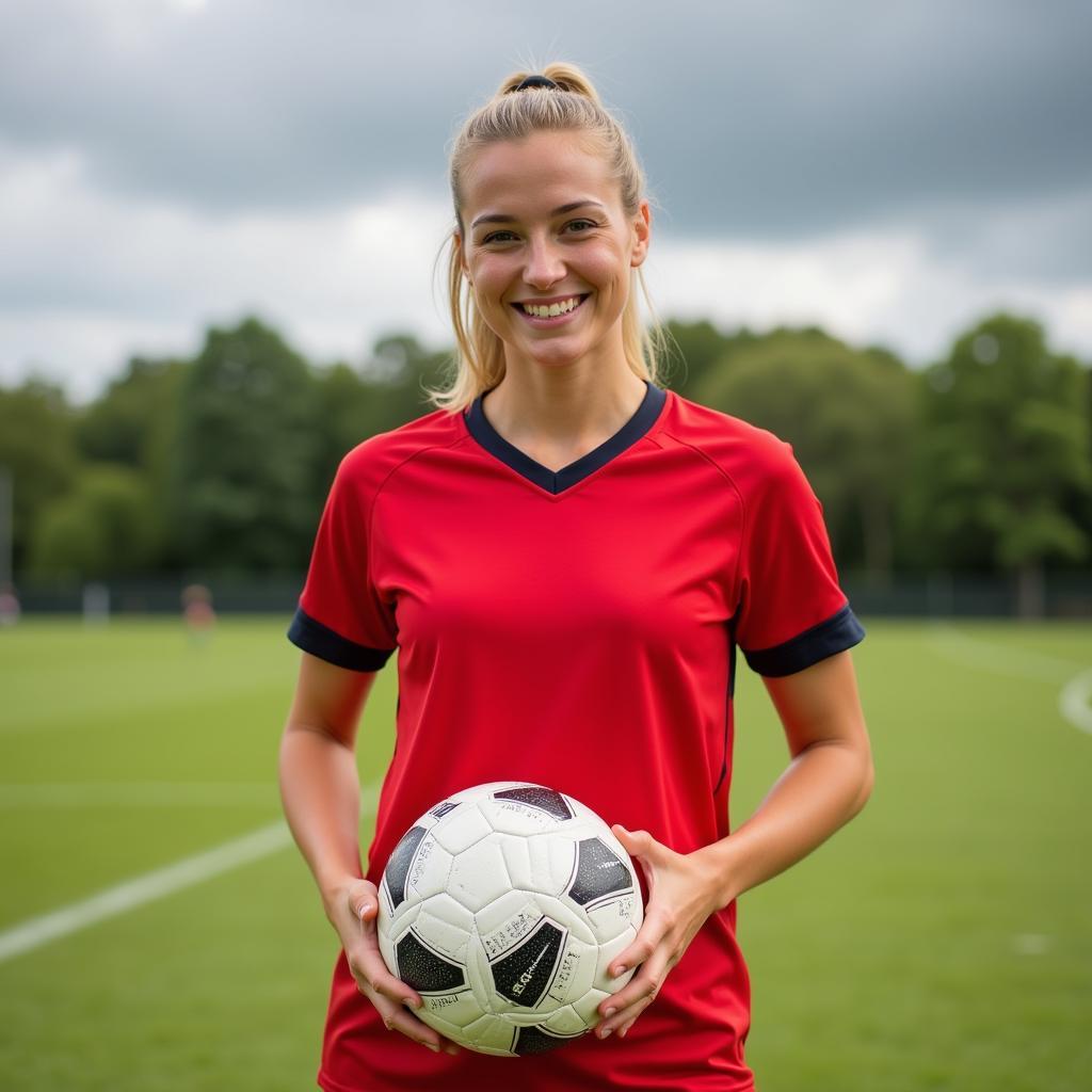 Barbara Wehr im Trikot von Bayer 04 Leverkusen