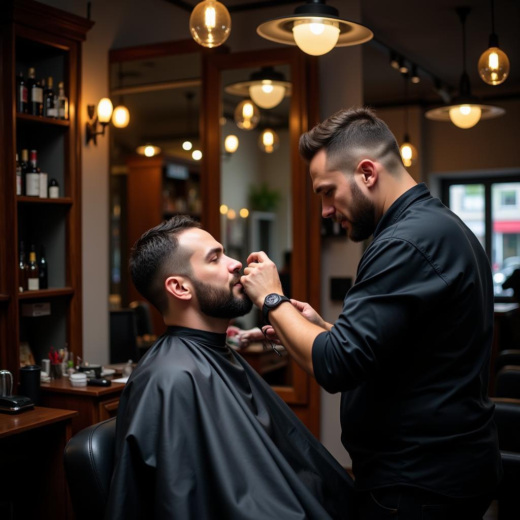 Entspannung beim Barbier in Leverkusen