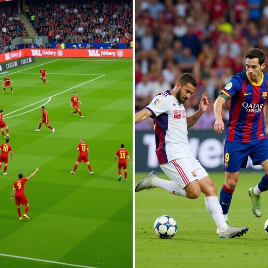 Vergleich Barca Bayern Leverkusen: Spielstile und Taktiken