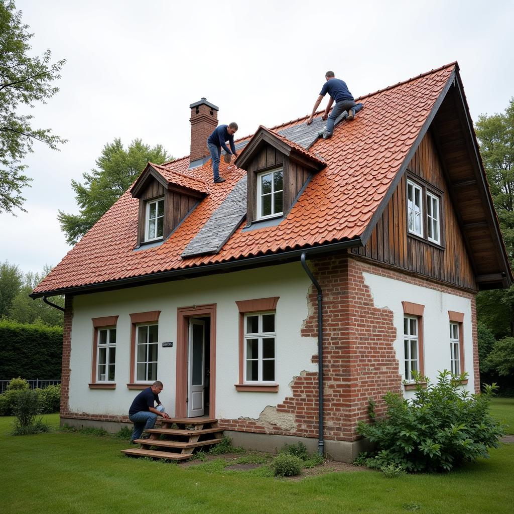 Renovierung eines alten Bauernhauses in Leverkusen